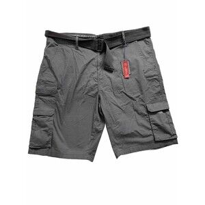 Beverly Hills polo club mens Gray shorts size 44 Relax Straight Fit With Belt